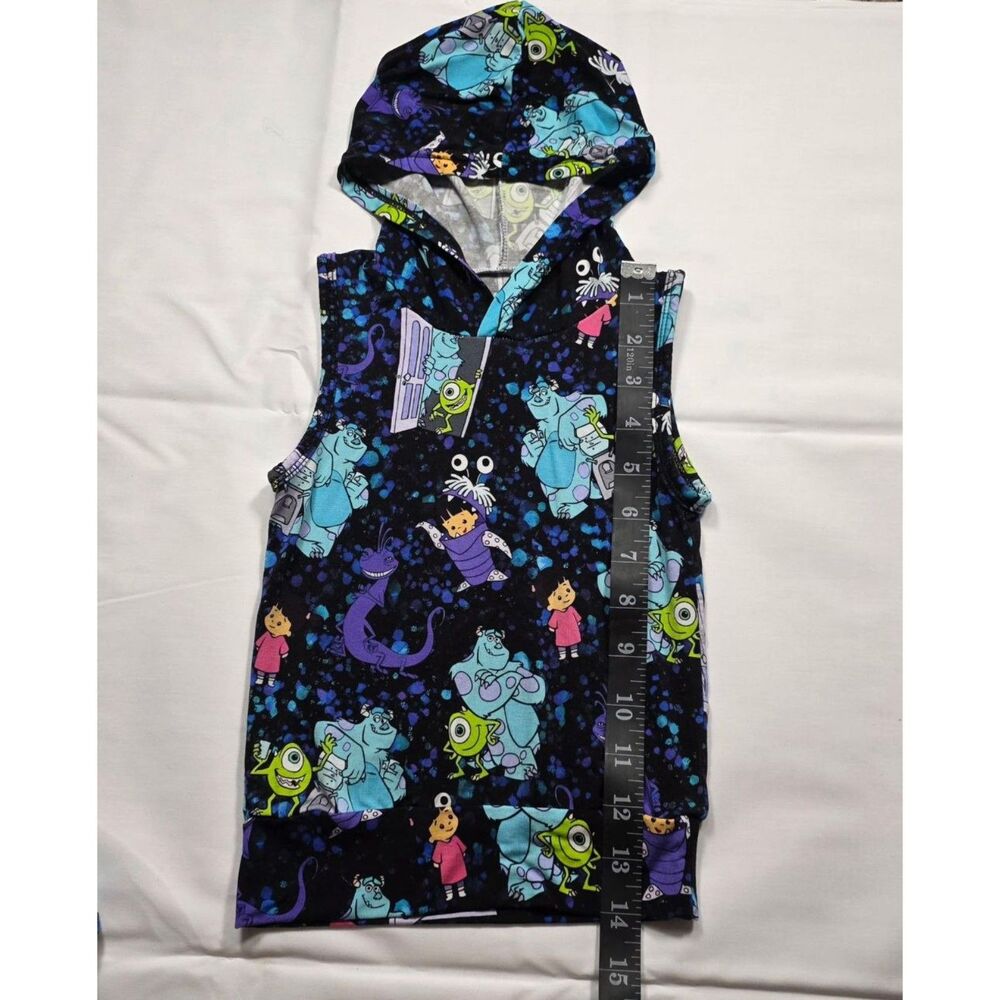 Little Glow Kids 18-24M Bamboo Hooded Pajama Shorts Set Monster Print - Picture 5 of 9